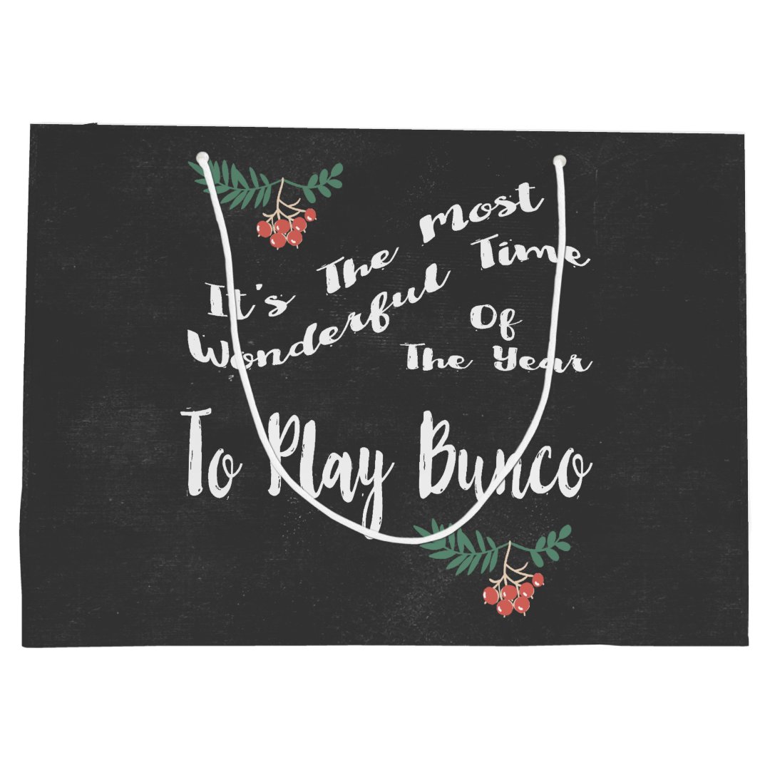 Holiday Christmas Bunco Gift Exchange Bag Zazzle