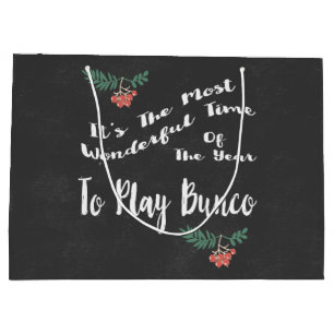 Holiday Christmas Bunco Gift Exchange Bag