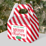 Holiday/Christmas Candy Cane Stripe Gift/Favor Box<br><div class="desc">Great for small gift such as cookies,  goodies or any home bake item ●●●● Hope you love this design ♥ ♥ ♥ Please let me know if you have any questions ♥ ♥ ♥</div>