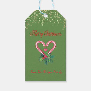 Holiday Christmas Candy Canes,Confetti,Green Gift Tags