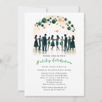 Holiday Christmas Celebration Party Invitation by thepapershoppe at Zazzle