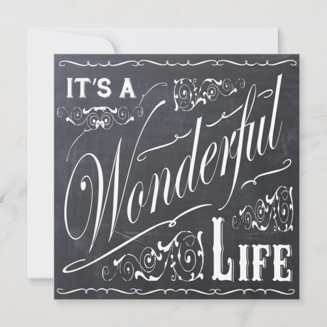 holiday Christmas chalkboard Card (Front)