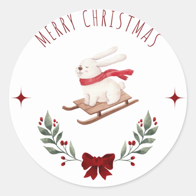 Holiday &Christmas  Classic Round Sticker (Front)