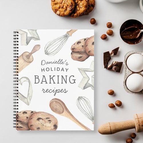 Holiday Christmas Cookie Baking Recipe Notebook