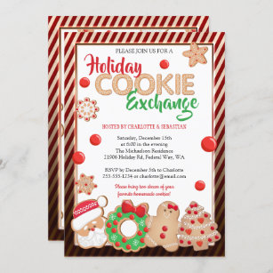 Holiday Christmas Cookie Exchange Party Invitation