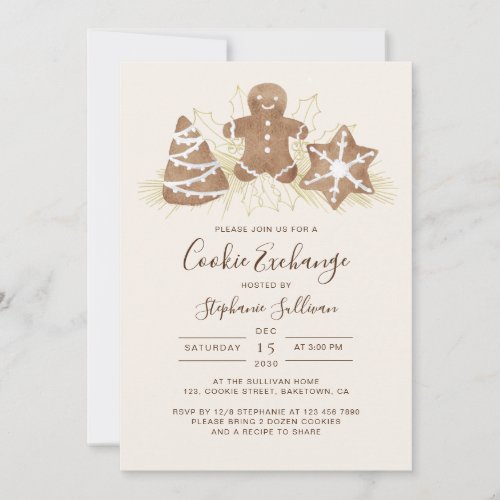Holiday Christmas Cookie Exchange Party Invitation