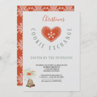 Holiday Christmas Cookie Exchange Party Modern Invitation