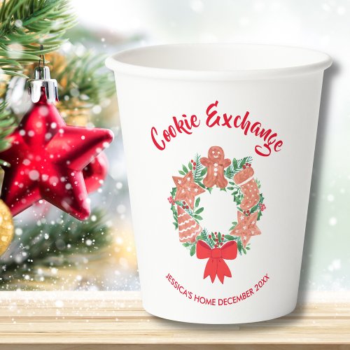 Holiday Christmas Cookie Exchange Party Paper Cups