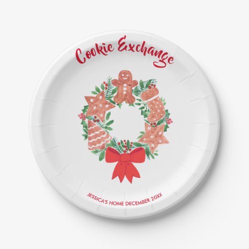 Holiday Christmas Cookie Exchange Party Paper Plates