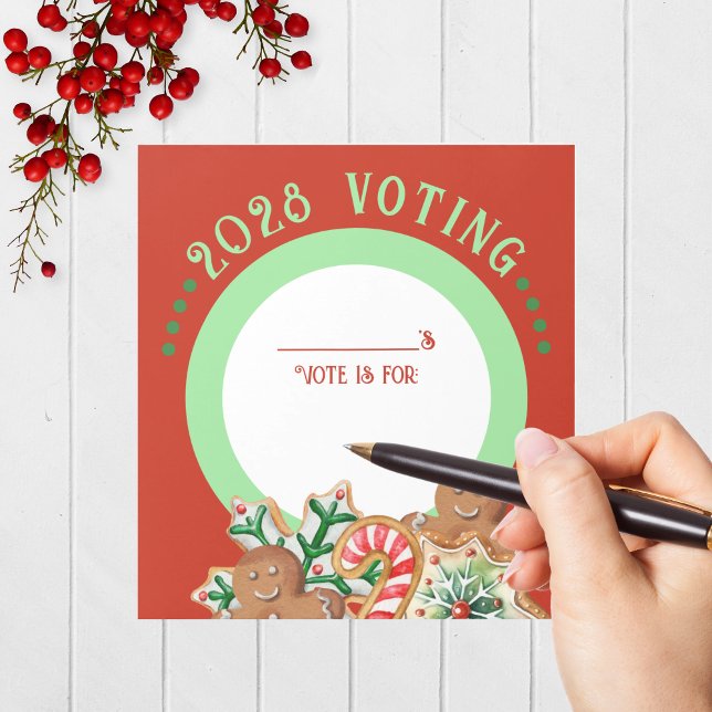 Holiday Christmas Cookie Voting Notepad Pack of 40 (Red Cookie Holiday Contest Voting Notepad Pack of 40 for Christmas Cookie and Baking Competitions)