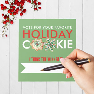 Holiday Christmas Cookie Voting Notepad Pack of 40