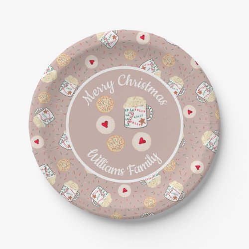 Holiday Christmas Cookies and Hot Cocoa Paper Plat Paper Plates