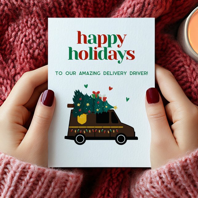Holiday Christmas Delivery Driver Thank You Card (Holiday Christmas Delivery Driver Thank You Card)