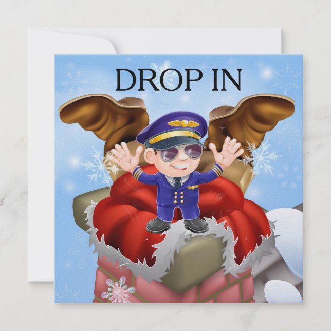 Holiday - Christmas DROP IN Invitation (Front)
