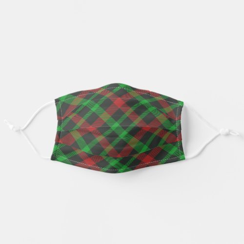 Holiday Christmas Flannel Plaid Tartan Adult Cloth Face Mask