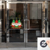  Holiday Christmas Gnomes Window Cling (Office Door)