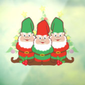  Holiday Christmas Gnomes Window Cling (Sheet 3)