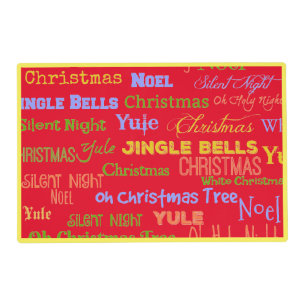 Holiday Christmas Greetings & Cheers Placemat