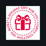 Holiday Christmas Hanukkah Birthday Gift Greeting Self-inking Stamp<br><div class="desc">Gift Package Image,  Festive Christmas,  Hanukkah,  Birthday or other Greeting,  “From” Name Stamp ========

Change the text of this design with a pretty wrapped gift package with a bow to suit any occasion.</div>