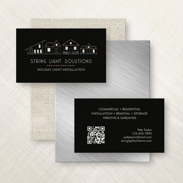 Holiday Christmas Light Installation Business Card (Creator Uploaded)