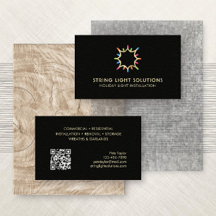 Holiday Christmas Light Installation Business Card
