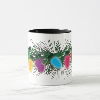 Holiday Christmas Lights Mug by ArtDivination at Zazzle