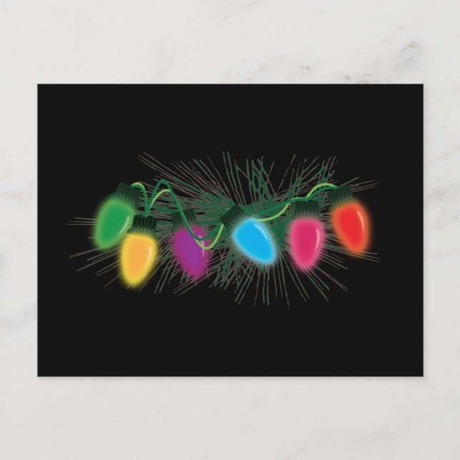 Holiday Christmas Lights Postcard (Front)