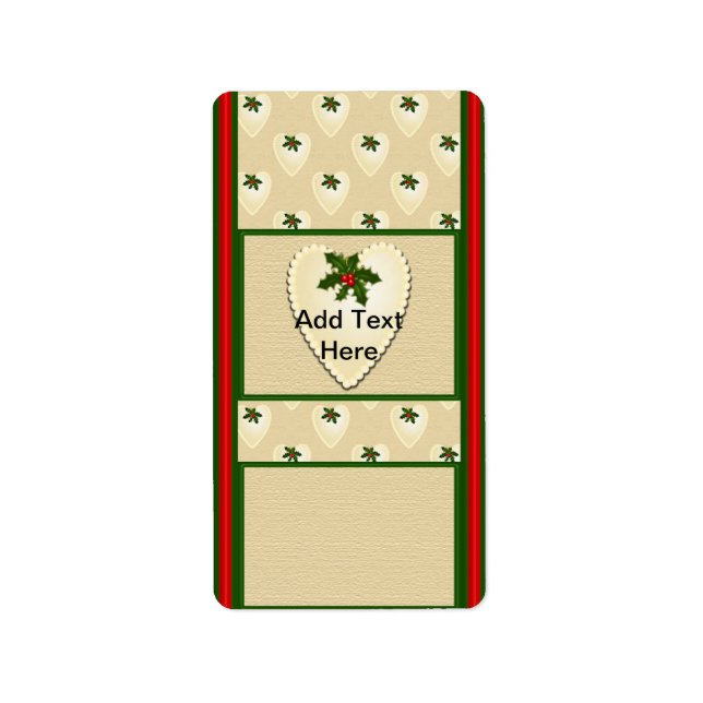 Holiday Christmas Miniature Candy bar wrappers Label (Front)