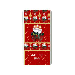Holiday Christmas Miniature Candy bar wrappers Label