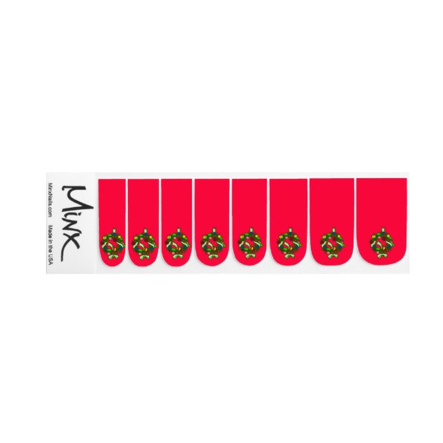 Holiday Christmas  Minx Nail Art (Right Hand)