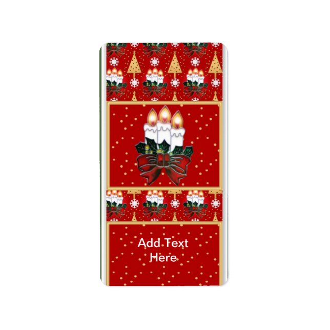 Holiday Christmas Nugget Candy bar wrappers Labels (Front)