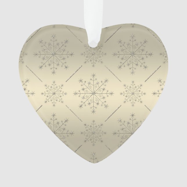 Holiday Christmas Ornament - Silver N Gold Glitter (Front)