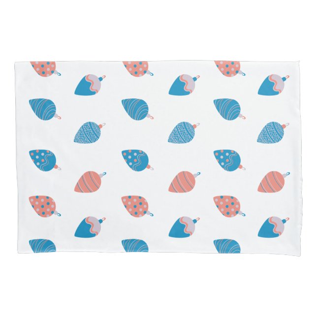 Holiday Christmas Ornaments Pattern Baubles Pillow Case (Front)