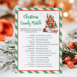 Holiday Christmas Party Candy Match Game Card<br><div class="desc">Sweeten the season with our Christmas Candy Match Printable Game! A fun and colorful challenge for candy lovers.

76SE B</div>
