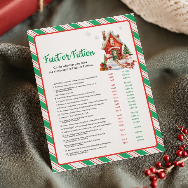 Holiday Christmas Party Fact or Fiction Game (Christmas Party Games)