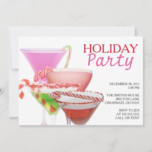 Holiday Christmas Party Invitation Cocktail Party