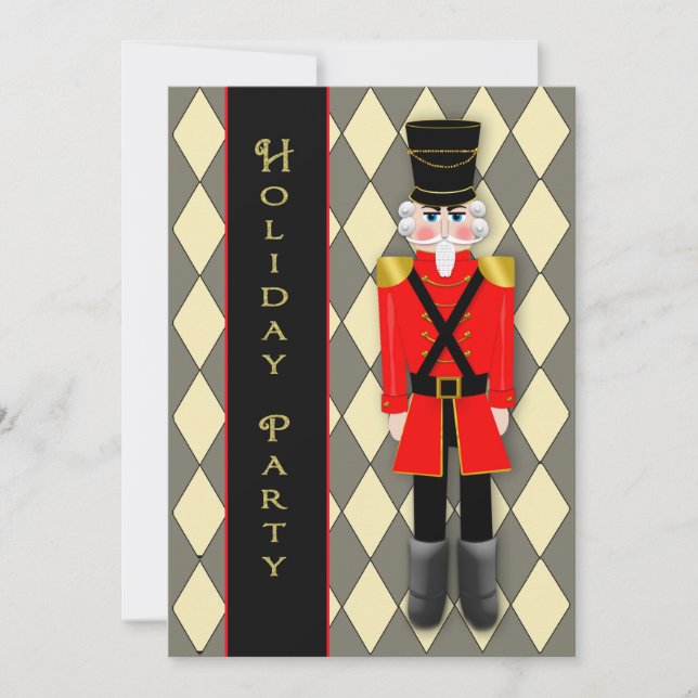 Holiday, Christmas Party Invitation, Nutcracker Invitation (Front)