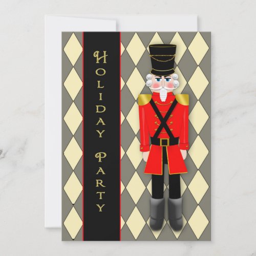 Holiday Christmas Party Invitation Nutcracker Invitation