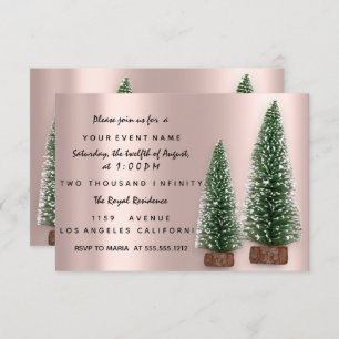 Holiday Christmas Party Invitation Rose Dinner Par