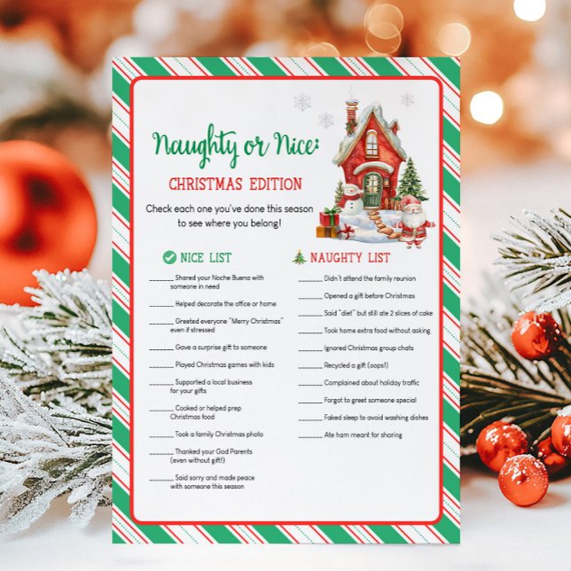 Holiday Christmas Party Naughty or Nice Game (Christmas Party Games)