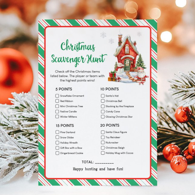 Holiday Christmas Party Scavenger Hunt Game (Christmas Party Games)