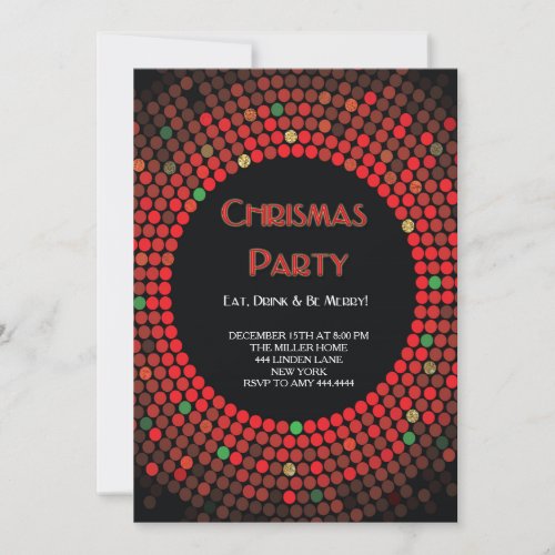 Holiday Christmas Party Sparkle Invitations