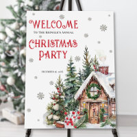 Holiday Christmas Party Welcome Sign