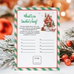 Holiday Christmas Party What's In Santa's Bag Game Card<br><div class="desc">Guess what’s inside with our Christmas Santa Bag Printable Game! A fun and interactive guessing challenge full of surprises.

76SE B</div>