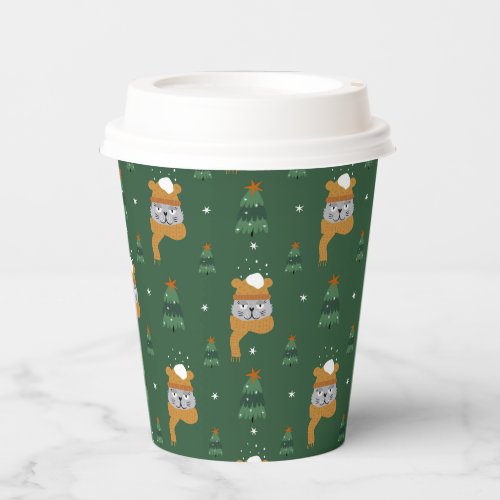 Holiday Christmas Pattern Paper Cups