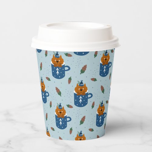 Holiday Christmas Pattern Paper Cups