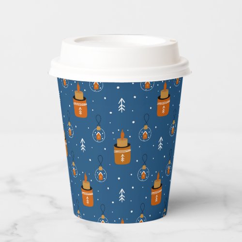 Holiday Christmas Pattern Paper Cups