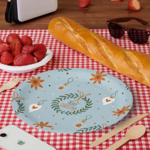 Holiday Christmas Pattern Paper Plates