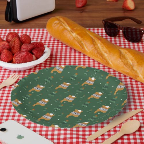 Holiday Christmas Pattern Paper Plates