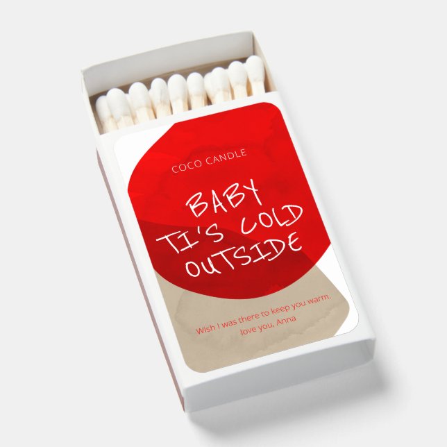 Holiday Christmas Personalized Matchboxes (Front Open)